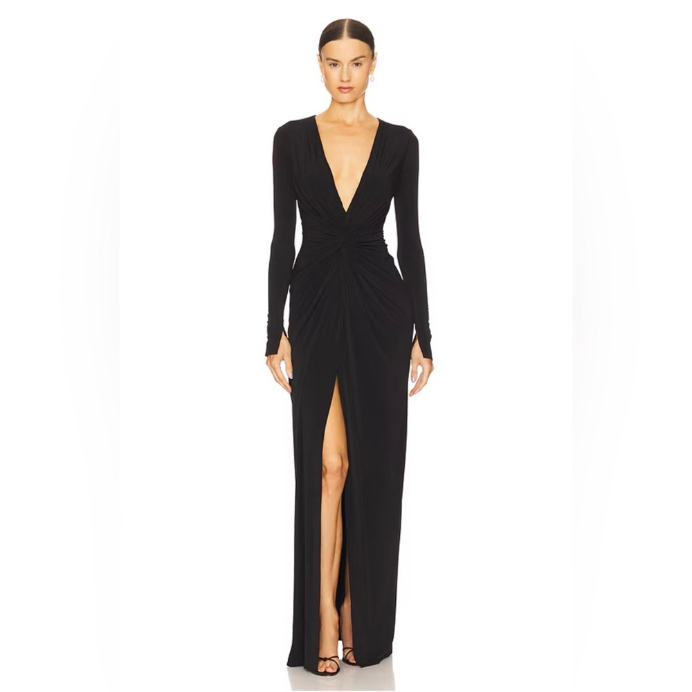 Katie May Black Jersey Cutout Maxi Dress NWT Size: L - Picture 2 of 9